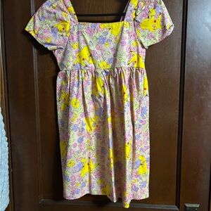 Pokemon Flutter Sleeve Yellow and Pink Sundress